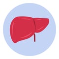 Enlarged liver hepatomegaly medical icon