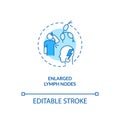 Enlarged lymph nodes concept icon