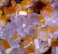 Enlarged orange vanadinite crystals