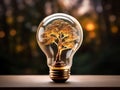 Enlightened Nature: A Tree of Light in a Bulb