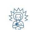 Enlightenment line icon concept. Enlightenment flat vector symbol, sign, outline illustration.