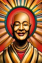 Enlightenment - Portrait of smileing Buddha Royalty Free Stock Photo