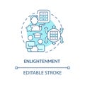 Enlightenment turquoise concept icon
