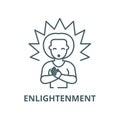 Enlightenment vector line icon, linear concept, outline sign, symbol