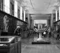 Enlightment Gallery at the British Museum in London, black and w