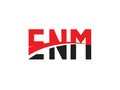 ENM Letter Initial Logo Design Vector Illustration Royalty Free Stock Photo