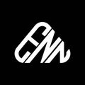 ENN letter logo creative design with vector graphic, ENN simple and modern logo in round triangle shape Royalty Free Stock Photo