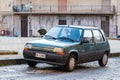 Renault 5 French vintage car in its second generation on a street of Enna, Sicily, italy Royalty Free Stock Photo