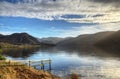 Ennerdale Water with foreground fence Royalty Free Stock Photo