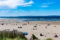 Enniscrone, County Sligo / Ireland - June 27, 2019: Summer day on the Enniscrone Beach.