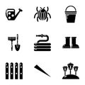 Ennoble home icons set, simple style