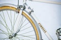 Vintage road bike in the snow