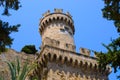 Enormous ancient walls of Rhodes town, Greece