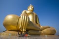 Enormous Buddha Sculpture, Focus on Tender Hand at Wat Muang - Ang Thong, Thailand