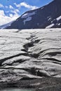 Enormous glacier in mountains of Canada. Royalty Free Stock Photo