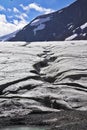 Enormous glacier in mountains of Canada.