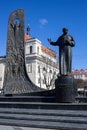 Statue of Taras Shevchenko, Lviv Royalty Free Stock Photo