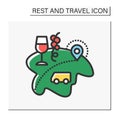 Enotourism color icon