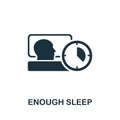 Enough Sleep icon. Simple illustration from healthy lifestyle collection. Creative Enough Sleep icon for web design, templates,