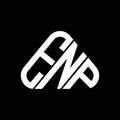 ENP letter logo creative design with vector graphic, ENP simple and modern logo in round triangle shape Royalty Free Stock Photo