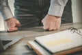 Enraged businessman in office