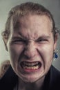 Enraged crazy man Royalty Free Stock Photo