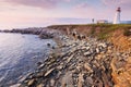 Enragee Point Lighthouse in Nova Scotia Royalty Free Stock Photo