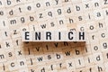 Enrich word concept on cubes Royalty Free Stock Photo