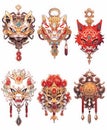 Cultural Richness Unleashed: Chinese New Year Featuring Golden Ornament Animal Zodiac Ornaments
