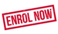 Enrol Now rubber stamp Royalty Free Stock Photo