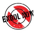 Enrol Now rubber stamp Royalty Free Stock Photo