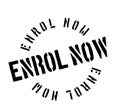 Enrol Now rubber stamp Royalty Free Stock Photo