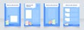 Enrolling in public elementary school blank brochure layout design. Vertical poster template set with empty copy space for text. Royalty Free Stock Photo