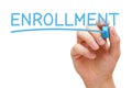 Enrollment Handwritten With Blue Marker Royalty Free Stock Photo