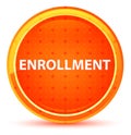 Enrollment Natural Orange Round Button Royalty Free Stock Photo