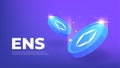Ens coin cryptocurrency concept banner background Royalty Free Stock Photo