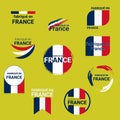 ensemble d\'icÃÂ´nes, banniÃÂ¨res, boutons avec FabriquÃÂ© en France et drapeau franÃÂ§ais