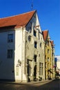 Ensemble houses Three Sisters in Old Tallinn, Estonia. Royalty Free Stock Photo