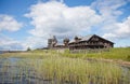 Ensemble of Kizhi Pogost and objects of wooden architecture. Royalty Free Stock Photo