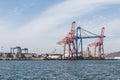 Ensenada International Terminal with Panamax Cranes and Shipping Containers