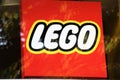 Ensign with the name of the famous brand of construction toys, Lego.