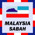 Ensigns, flag and coat of arm of Malaysia - Sabah