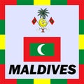 Ensigns, flag and coat of arm of Maldives