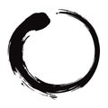 Enso Zen Circle Brush Black Ink Vector Illustration Royalty Free Stock Photo