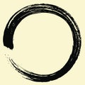 Enso Zen Circle Japanese Brush Vector Illustration Ink Vector Art Royalty Free Stock Photo