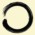 Enso Zen Circle Vector Brush Art Sumi-e Japanese Painting