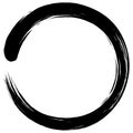 Enso Zen Japanese Circle Brush Stroke Vector Illustration Ink Stroke Art Royalty Free Stock Photo