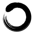 Enso circle, calligraphic Zen symbol, drawn in one uninhibited brushstroke Royalty Free Stock Photo