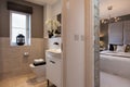 Ensuite washroom and bedroom Royalty Free Stock Photo