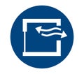 Ensure continuous ventilation symbol Royalty Free Stock Photo